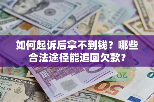武汉如何起诉后拿不到钱？哪些合法途径能追回欠款？