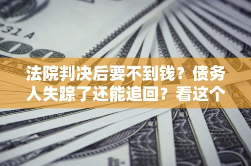 武汉法院判决后要不到钱？债务人失踪了还能追回？看这个方法！