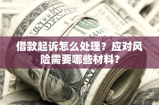 武汉借款起诉怎么处理？应对风险需要哪些材料？